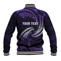 Manua Segaula American Samoa High School Personalized Baseball Jacket Polynesian Wave Style