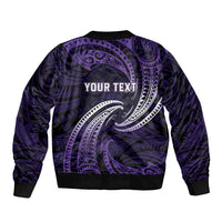 Manua Segaula American Samoa High School Personalized Bomber Jacket Polynesian Wave Style