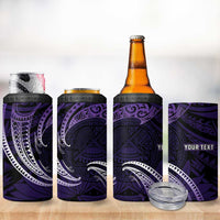 Manua Segaula American Samoa High School Personalized 4 in 1 Can Cooler Tumbler Polynesian Wave Style