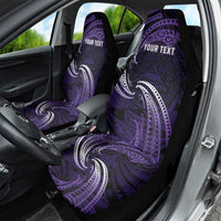 Manua Segaula American Samoa High School Personalized Car Seat Cover Polynesian Wave Style