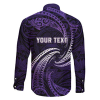 Manua Segaula American Samoa High School Personalized Family Matching Off The Shoulder Long Sleeve Dress and Hawaiian Shirt Polynesian Wave Style