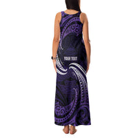 Manua Segaula American Samoa High School Personalized Family Matching Tank Maxi Dress and Hawaiian Shirt Polynesian Wave Style