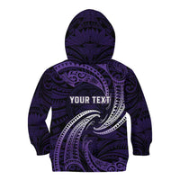 Manua Segaula American Samoa High School Personalized Kid Hoodie Polynesian Wave Style