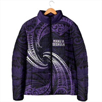 Manua Segaula American Samoa High School Personalized Padded Jacket Polynesian Wave Style - Polynesian Pride