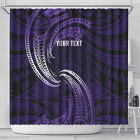 Manua Segaula American Samoa High School Personalized Shower Curtain Polynesian Wave Style