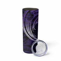 Manua Segaula American Samoa High School Personalized Skinny Tumbler Polynesian Wave Style