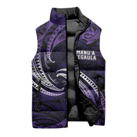 Manua Segaula American Samoa High School Personalized Sleeveless Puffer Jacket Polynesian Wave Style - Polynesian Pride