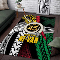 Ni-Van Vanuatu 45th Yumi Yumi Yumi Area Rug Vanuatuan Boar Tusk Polynesian Pattern