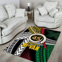 Ni-Van Vanuatu 45th Yumi Yumi Yumi Area Rug Vanuatuan Boar Tusk Polynesian Pattern