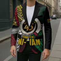 Ni-Van Vanuatu 45th Yumi Yumi Yumi Blazer Vanuatuan Boar Tusk Polynesian Pattern - Polynesian Pride