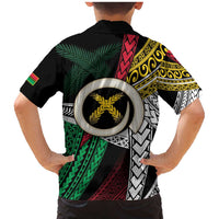 Ni-Van Vanuatu 45th Yumi Yumi Yumi Family Matching Mermaid Dress and Hawaiian Shirt Vanuatuan Boar Tusk Polynesian Pattern