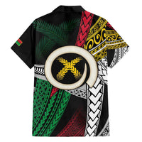 Ni-Van Vanuatu 45th Yumi Yumi Yumi Family Matching Puletasi and Hawaiian Shirt Vanuatuan Boar Tusk Polynesian Pattern