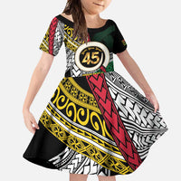 Ni-Van Vanuatu 45th Yumi Yumi Yumi Family Matching Summer Maxi Dress and Hawaiian Shirt Vanuatuan Boar Tusk Polynesian Pattern
