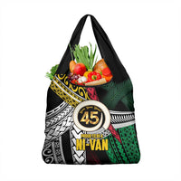 Ni-Van Vanuatu 45th Yumi Yumi Yumi Grocery Bag Vanuatuan Boar Tusk Polynesian Pattern
