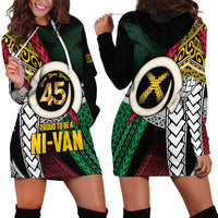 Ni-Van Vanuatu 45th Yumi Yumi Yumi Hoodie Dress Vanuatuan Boar Tusk Polynesian Pattern