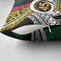 Ni-Van Vanuatu 45th Yumi Yumi Yumi Pillow Cover Vanuatuan Boar Tusk Polynesian Pattern - Polynesian Pride