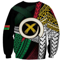 Ni-Van Vanuatu 45th Yumi Yumi Yumi Sweatshirt Vanuatuan Boar Tusk Polynesian Pattern