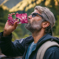 Hawaiian Flamingo Hibiscus Personalised 4 in 1 Can Cooler Tumbler Pink Summer Tropical Flowers - Polynesian Pride