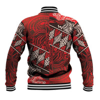 Vintage Ngatu Tribal Tonga Pattern Baseball Jacket - Polynesian Pride