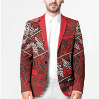Vintage Ngatu Tribal Tonga Pattern Blazer - Polynesian Pride