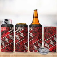 Vintage Ngatu Tribal Tonga Pattern 4 in 1 Can Cooler Tumbler - Polynesian Pride