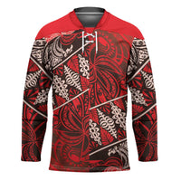 Vintage Ngatu Tribal Tonga Pattern Hockey Jersey - Polynesian Pride