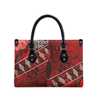 Vintage Ngatu Tribal Tonga Pattern Leather Bag - Polynesian Pride