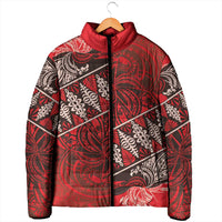 Vintage Ngatu Tribal Tonga Pattern Padded Jacket - Polynesian Pride