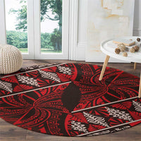 Vintage Ngatu Tribal Tonga Pattern Round Carpet - Polynesian Pride