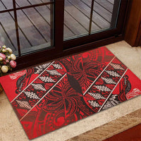 Vintage Ngatu Tribal Tonga Pattern Rubber Doormat - Polynesian Pride