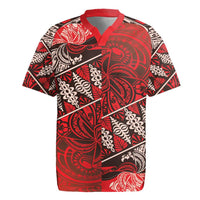 Vintage Ngatu Tribal Tonga Pattern Rugby Jersey - Polynesian Pride