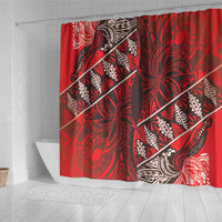 Vintage Ngatu Tribal Tonga Pattern Shower Curtain - Polynesian Pride