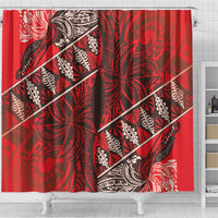 Vintage Ngatu Tribal Tonga Pattern Shower Curtain - Polynesian Pride
