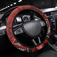 Vintage Ngatu Tribal Tonga Pattern Steering Wheel Cover - Polynesian Pride