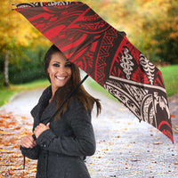Vintage Ngatu Tribal Tonga Pattern Umbrella - Polynesian Pride