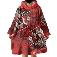 Vintage Ngatu Tribal Tonga Pattern Wearable Blanket Hoodie - Polynesian Pride