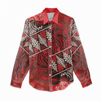 Vintage Ngatu Tribal Tonga Pattern Women Casual Shirt - Polynesian Pride