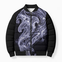 Kikorangi Maori Tribal Hammershark Ghost Spirit Bomber Puffer Jacket