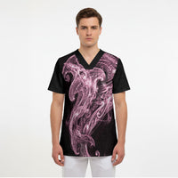 Mawhero Maori Tribal Hammershark Ghost Spirit Scrub Top