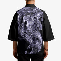 Waiporoporo Maori Tribal Hammershark Ghost Spirit Kimono