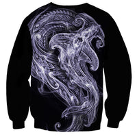 Waiporoporo Maori Tribal Hammershark Ghost Spirit Sweatshirt