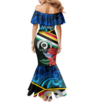Torba Vanuatu Mermaid Dress Sand Drawing With Polynesian Pattern LT9 - Polynesian Pride