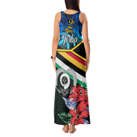 Torba Vanuatu Tank Maxi Dress Sand Drawing With Polynesian Pattern LT9 - Polynesian Pride