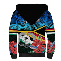 Personalised Torba Vanuatu Sherpa Hoodie Sand Drawing With Polynesian Pattern LT9 - Polynesian Pride
