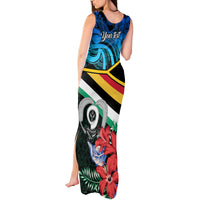 Personalised Torba Vanuatu Tank Maxi Dress Sand Drawing With Polynesian Pattern LT9 - Polynesian Pride