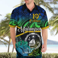 Personalised Malampa Day Hawaiian Shirt Vanuatu Flowers with Malampa Emblem Tribal Pattern LT9 - Polynesian Pride