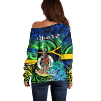 personalised-malampa-day-off-shoulder-sweater-vanuatu-flowers-with-malampa-emblem-tribal-pattern