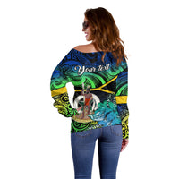 personalised-malampa-day-off-shoulder-sweater-vanuatu-flowers-with-malampa-emblem-tribal-pattern