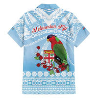 Melanesian Fiji Kula Bird Hawaiian Shirt with Tagimoucia Masi Tapa Pattern