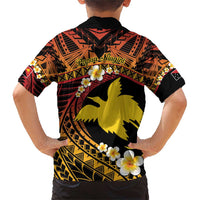 Melanesian Papua New Guinea Family Matching Short Sleeve Bodycon Dress and Hawaiian Shirt Plumeria Bird of Paradise Tribal LT9 - Polynesian Pride